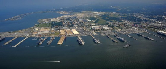 Naval Station Norfolk Aerial Image